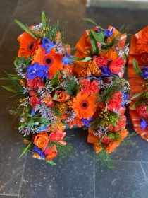 Orange and Blue Mixed Flower Letters | Create your own words